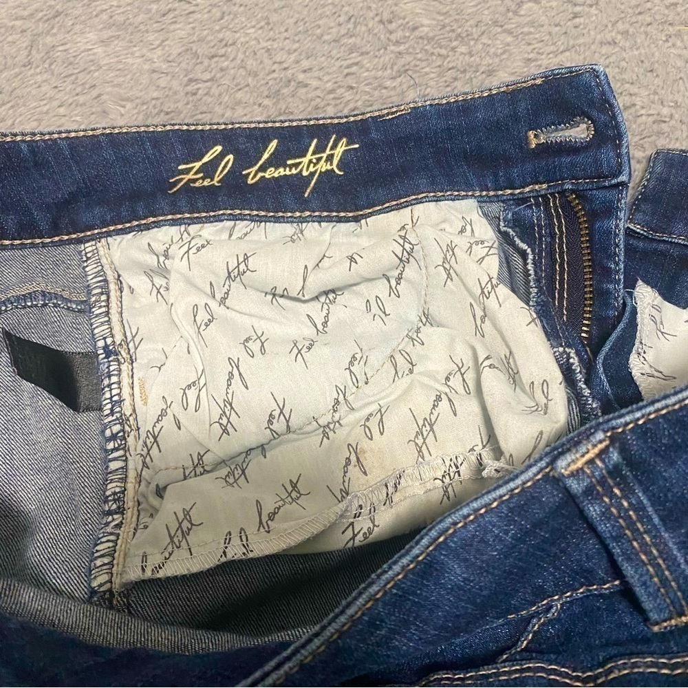 White House Black Market Blanc 10S Slim Ankle Dark Wash Jeans Feel Beautiful - Picture 10 of 13
